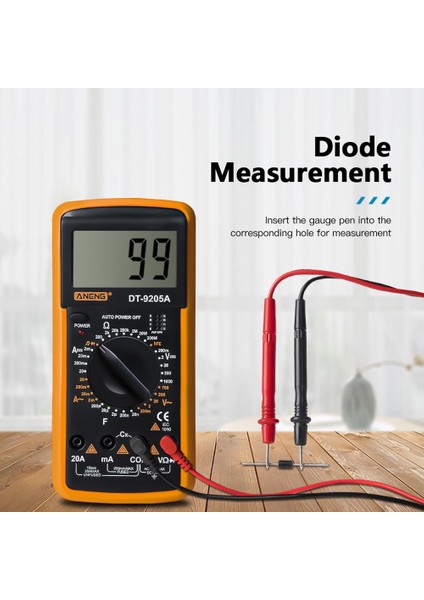 4 DT-9205A Dijital Akıllı Multimetre Voltmetre Akım Gerilim Ölçer Direnç Test Cihazı (Yurt Dışından)
