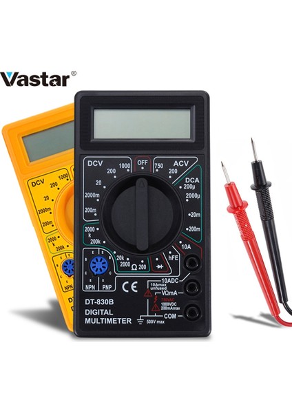 Siyah LCD Dijital Multimetre Ac / Dc 750/1000 V Dijital Mini Voltmetre İçin El Multimetre (Yurt Dışından)