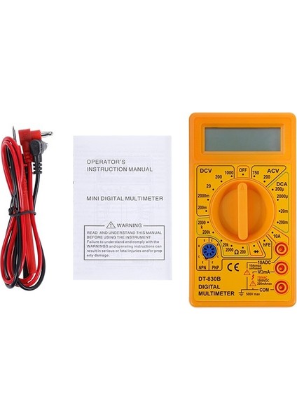 Ouee 2 Renkli LCD Dijital Multimeter Ac / Dc 750/1000V (Yurt Dışından)