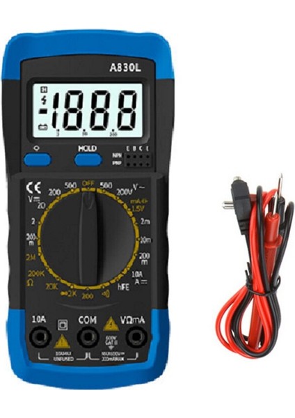 Mavi Siyah A830L LCD Dijital Multimetre Ac Dc Gerilim Diyot Freguency Multitester Akım (Yurt Dışından)