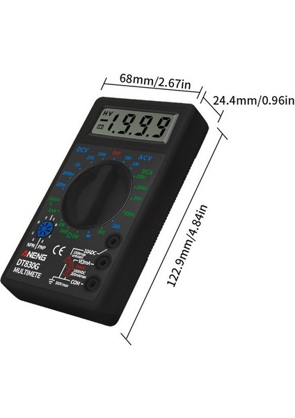 DT830B Sarı Dijital Multimetre Voltmetre Ampermetre Ohmmeter DC10V ~ 1000 V 10A Ac 750 V Akım (Yurt Dışından)