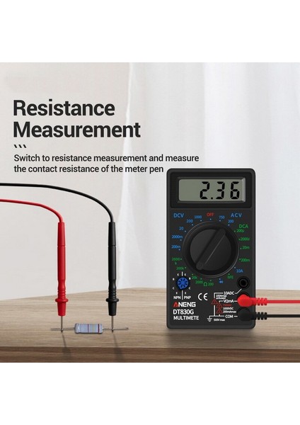 DT830B Sarı Dijital Multimetre Voltmetre Ampermetre Ohmmeter DC10V ~ 1000 V 10A Ac 750 V Akım (Yurt Dışından)