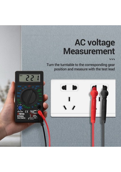 DT830B Sarı Dijital Multimetre Voltmetre Ampermetre Ohmmeter DC10V ~ 1000 V 10A Ac 750 V Akım (Yurt Dışından)