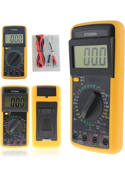 Sarı DT9208A Profesyonel LCD Dijital Multimetre Elektrikli El Ampermetre Voltmetre Dayanımı (Yurt Dışından) modelleri