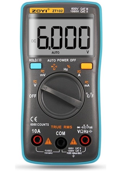 ZT101 Dijital Oto Aralığı Taşınabilir Multimetre 6000 Arka Işık Ampermetre Voltmetre Ohm Metre Sayımı (Yurt Dışından) modelleri