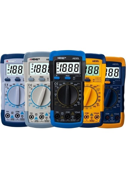 Mavi Sarı A830L LCD Dijital Multimetre Taşınabilir Dc Gerilim Diyot Freguency Multitester (Yurt Dışından)
