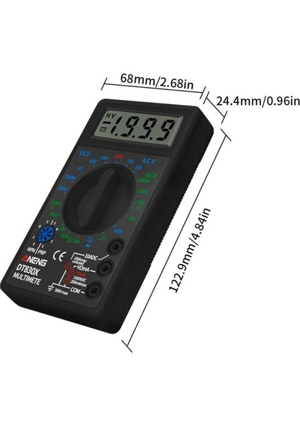 Siyah Dijital Multimetre Voltmetre Ampermetre Ohmmeter DC10V ~ 1000 V 10A Ac 750 V Akım Test Cihazı (Yurt Dışından) modelleri