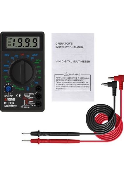 Siyah Dijital Multimetre Voltmetre Ampermetre Ohmmeter DC10V ~ 1000 V 10A Ac 750 V Akım Test Cihazı (Yurt Dışından) indirimleri