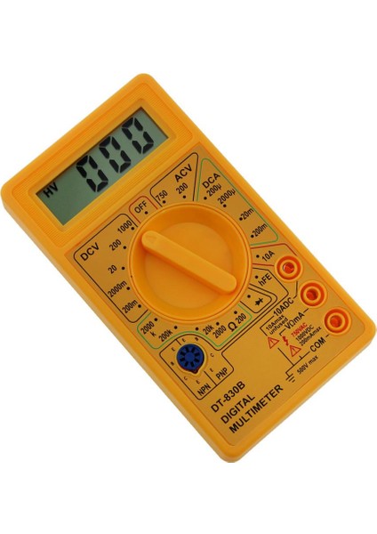 Sarı DT-830B LCD El Dijital Multimetre Taşınabilir Ac / Dc 750/1000 V Ampermetre Voltmetre Ohm (Yurt Dışından)