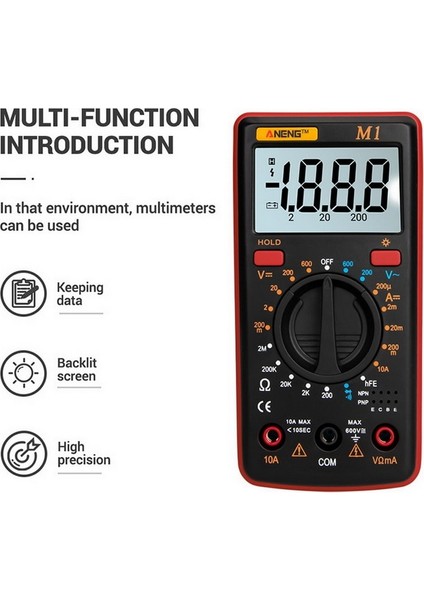 Türü Bir Dijital Multimetre M1 A830L Taşınabilir Multimetreler El Test Cihazı Akıllı Dijital Multimetro Test Kurşun ile Büyük LCD Ekran (Yurt Dışından) indirimleri