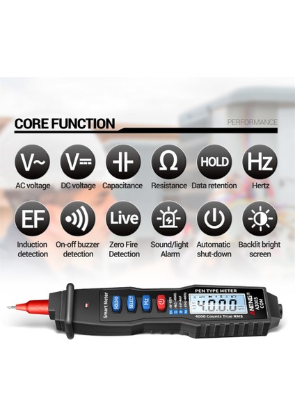 Sarı A3003 Dijital Multimetre Kalem Ölçer 4000 Iletişim Yapmayan Ac / Dc Voltajlı Sayımlar (Yurt Dışından) fırsatları