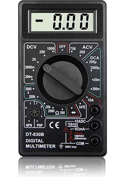 DT-830B LCD Dijital Multimetre Ac Dc Gerilim Diod Freguency Multitester Akım Test Cihazı (Yurt Dışından)