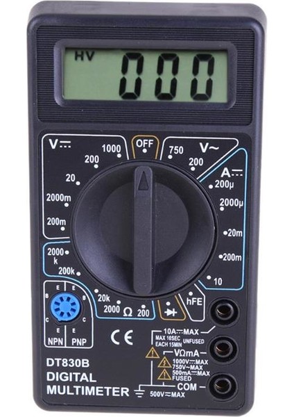 DT182B Dijital Multimetre Voltmetre Ampermetre Ohmmetre DC10V ~ 1000 V 10A Ac 750 V Akım Test Cihazı (Yurt Dışından)