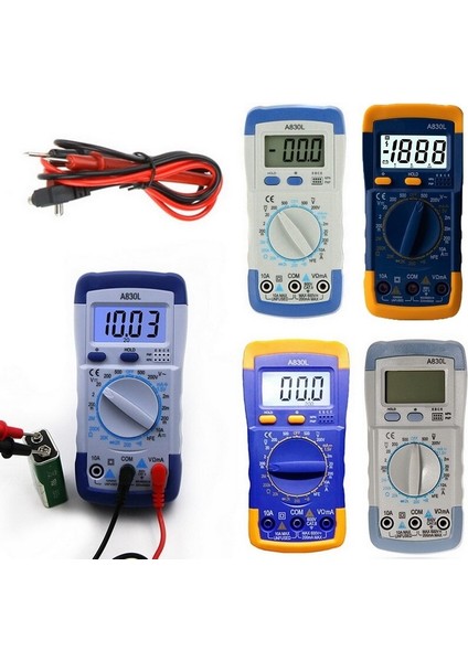 Sarı Siyah A830L A830L LCD Dijital Multimetre Taşınabilir Dc Gerilim Diyot Freguency (Yurt Dışından)
