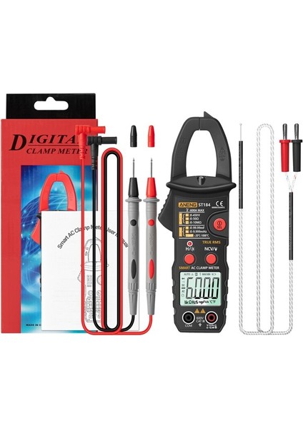 Kırmızı ST184 6000 Sayar Dijital Multimetre Kelepçe Ölçer Gerçek Rms Ac / Dc Gerilim Ohm Hz Dropshipping (Yurt Dışından) fiyatları