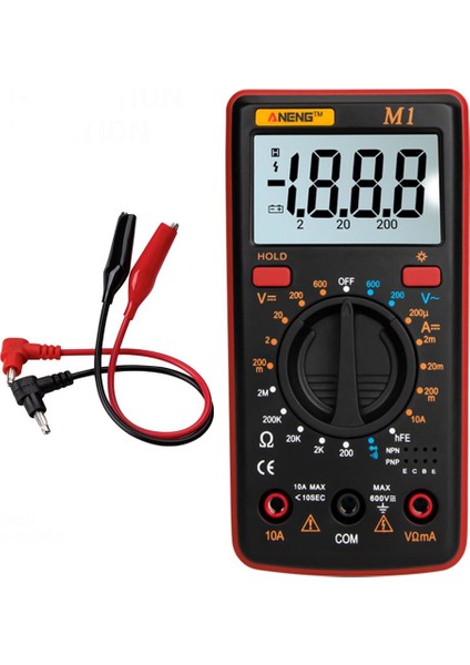 10 M118A Dijital Multimetre Gerçek Rms Ac / Dc Gerilim Akım Ölçer Ncv Ohm Tester Pik Test Cihazı El (Yurt Dışından)