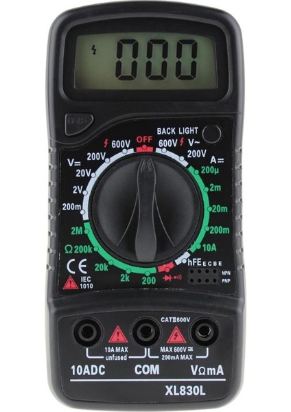 XL830L Mavi Yüksek Güvenlik Ac / Dc Multimetre LCD Dijital Volt Ohm Tester Metre Voltmetre ermetre (Yurt Dışından) fırsatları
