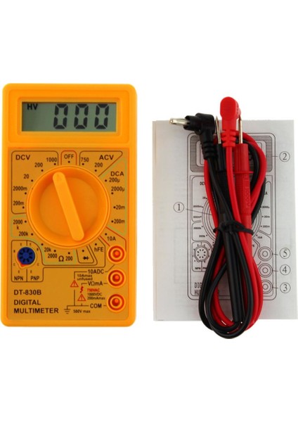 DT830B Sarı A830L Dijital Multimetre LCD Ac Dc Gerilim Diod Freguency El Multitester (Yurt Dışından)