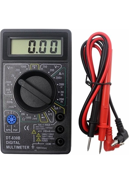 DT830B LCD Ekran Dijital Multimetre Voltmetre Ampermetre Ohmmeter DC10V ~ 1000 V 10A 750 V (Yurt Dışından) modelleri