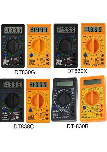 DT830X Sarı Taşınabilir DT830G Multimetre LCD Dijital Multimetre El LCD / Dc Ampermetre (Yurt Dışından)