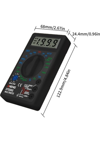 DT830X Sarı Taşınabilir DT830G Multimetre LCD Dijital Multimetre El LCD / Dc Ampermetre (Yurt Dışından)