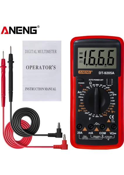 DT9208A Sarı Dijital Multimetre Ac / Dc Gerilim Akım Direnci Kapasitans El Testi (Yurt Dışından)