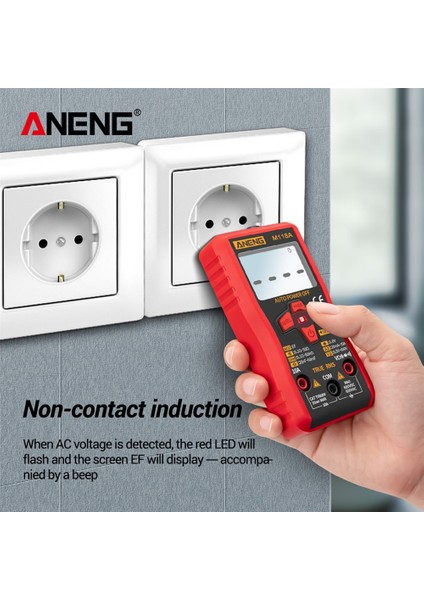 AN9205 Turuncu Dijital Multimetre Gerçek Rms Ac / Dc Gerilim Akım Ölçer Ncv Ohm Pik Test Cihazı (Yurt Dışından) modelleri