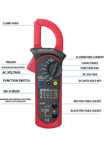 Mavi Profesyonel Dijital Multimetre Test Cihazı Multimetre Dijital Kelepçe Yüksek Hassasiyetli Ölçüm (Yurt Dışından) modelleri