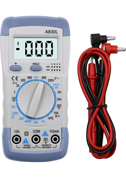 A830L Grişik Beyaz LCD Dijital Multimetre Ac Dc Gerilim Diod Freguency Multitester Akım (Yurt Dışından)