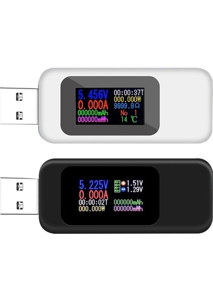 Beyaz USB OLED Akım Gerilim Testi Ölçer Güç Kapasitesi Akımı Ölçüm Ev Test Cihazı (Yurt Dışından) fiyatları