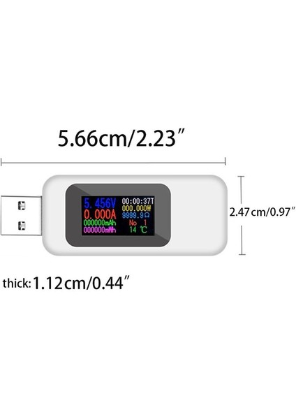 Beyaz USB OLED Akım Gerilim Testi Ölçer Güç Kapasitesi Akımı Ölçüm Ev Test Cihazı (Yurt Dışından) modelleri