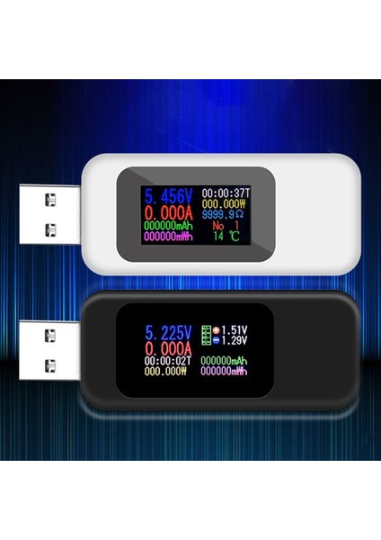 Beyaz USB OLED Akım Gerilim Testi Ölçer Güç Kapasitesi Akımı Ölçüm Ev Test Cihazı (Yurt Dışından) fırsatları