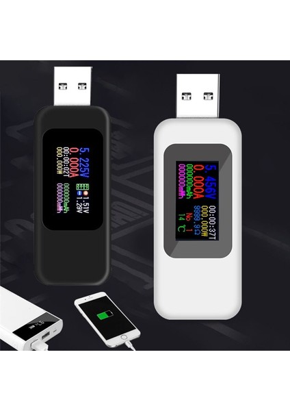 Beyaz USB OLED Akım Gerilim Testi Ölçer Güç Kapasitesi Akımı Ölçüm Ev Test Cihazı (Yurt Dışından) indirimleri