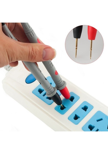 Silikon Seti Evrensel Dijital 1000 V İnce Ucu Silikon İğne Multimetre Çoklu Metre Test Kurşun (Yurt Dışından)
