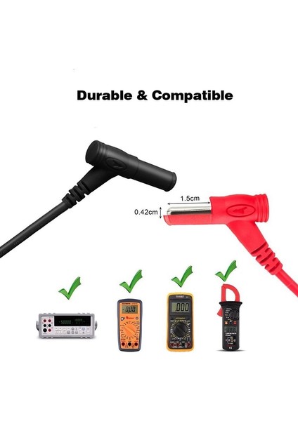 Silikon Seti Evrensel Dijital 1000 V İnce Ucu Silikon İğne Multimetre Çoklu Metre Test Kurşun (Yurt Dışından)