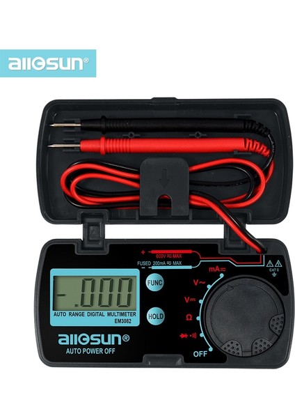 EM3082 Tüm-Sun EM3082 Mini Oto Aralığı Dijital Multimetre Test Cihazı Ac Dc Ampermetre Voltmetre Ohm (Yurt Dışından)