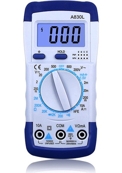 Mavi Beyaz LCD Dijital Multimetre Ac Dc Gerilim Diyot Freguency Multitester Akım Test Cihazı (Yurt Dışından)