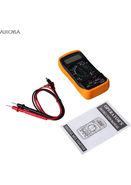 Turuncu Multimetre Dijital Arka Işık Esr Metre Voltmetre Ampermetre Transistör Test Cihazı Profesyonel (Yurt Dışından)