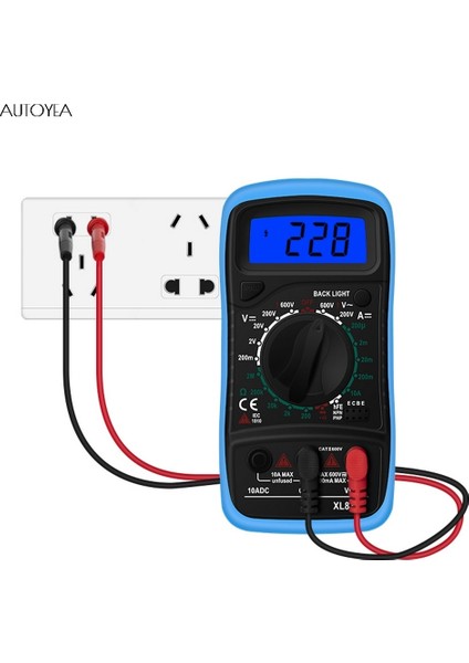 Turuncu Multimetre Dijital Arka Işık Esr Metre Voltmetre Ampermetre Transistör Test Cihazı Profesyonel (Yurt Dışından) fiyatları