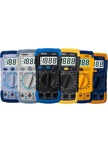 Beyaz Mavi A830L LCD Dijital Multimetre Gerilim Diod Freguency Multitester Akım Test Cihazı (Yurt Dışından)
