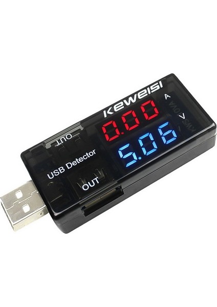 D Gerilim Akım Ölçer LCD USB Akım Gerilim Doktor Şarj Kapasitesi Akım Gerilimi (Yurt Dışından)