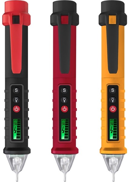 Kırmızı VC1010 Dijital Gerilim Dedektörleri 12-1000 V Ac / Dc Temassız Kalem Test Cihazı Ölçer LCD Ekran (Yurt Dışından) modelleri