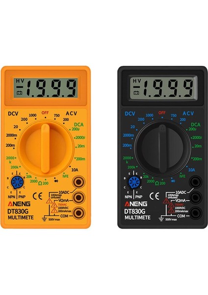 Siyah Mini Dijital Multimetre Cep Konut Metre Ac / Dc Akım Voltmetre Transistör (Yurt Dışından)