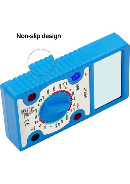A830L Sarı Mavi Büyük Ekran Dijital Multimetre Buzzer Aşırı Yük Koruması Mini Kare Dalga (Yurt Dışından)