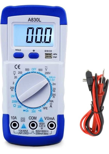 Mavi Beyaz A830L LCD Dijital Multimetre Taşınabilir Dc Gerilim Diyot Freguency Multitester (Yurt Dışından)