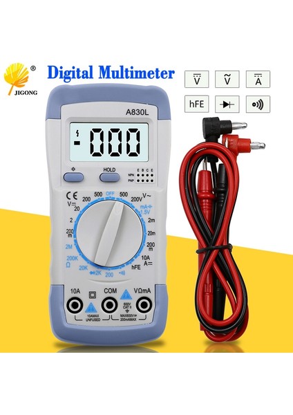 A830L Sarı Mavi LCD Dijital Multimetre Ac Dc Gerilim Diod Freguency Multitester Akım (Yurt Dışından)
