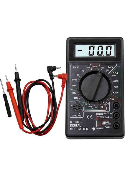 DT-830B Büyük Ekran Dijital Multimetre Buzzer Aşırı Yük Koruması Mini Kare Dalga Çıkışı (Yurt Dışından)