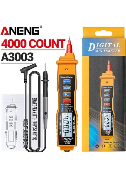 Siyah A3003 Elektrikçi Dijital Voltmetre Profesyonel Multimetre Ampermetre Test Cihazı Test Akımı (Yurt Dışından) fiyatları