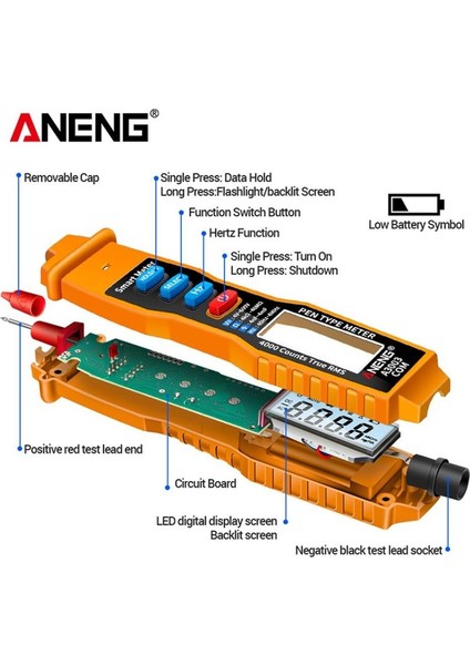 Siyah A3003 Elektrikçi Dijital Voltmetre Profesyonel Multimetre Ampermetre Test Cihazı Test Akımı (Yurt Dışından) modelleri