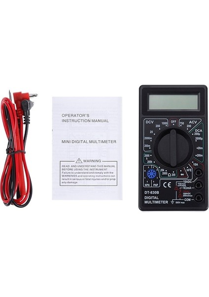 Siyah LCD Dijital Multimetre Ac / Dc 750/1000 V Dijital Mini Voltmetre İçin El Multimetre (Yurt Dışından)